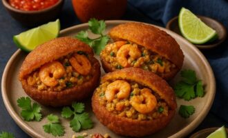 Акараже — уличное блюдо Баии с хрустящей корочкой и креветочной начинкой