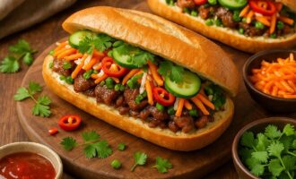 Бань Ми - багет с мясной или вегетарианской начинкой
