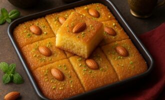 Басбуса — манный пирог с сиропом