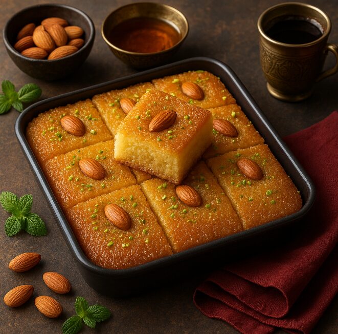 Басбуса — манный пирог с сиропом