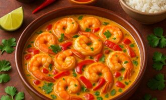 Байяна гамба — рагу с креветками и кокосом