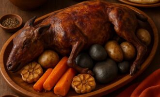 Боодог — целое мясо, запечённое с раскалёнными камнями внутри туши