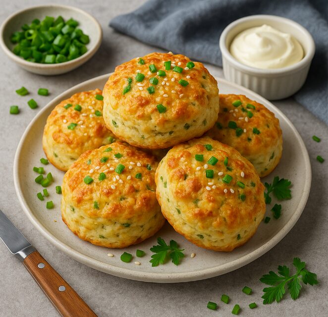 Булочки с сыром и луком