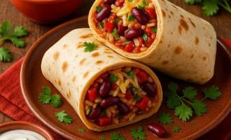 Буррито с фасолью и рисом