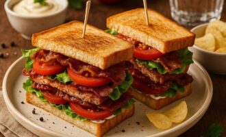 Бутерброд «BLT» — классика с беконом, салатом и томатами