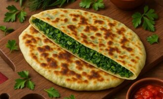 Джингялов хац — лепёшка, начинённая смесью из зелени