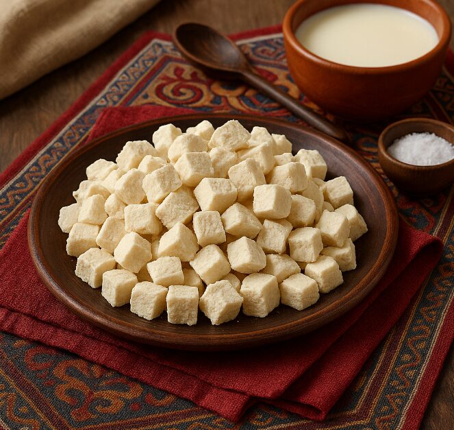 Ээзгий — сушёные кусочки кисломолочного продукта