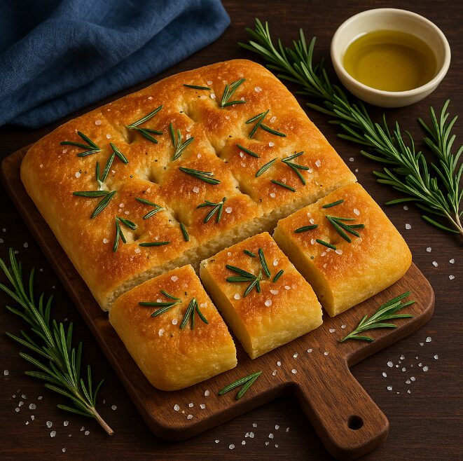 Фокачча с розмарином и оливковым маслом