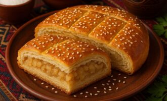 Гата — сдобная лепёшка с начинкой