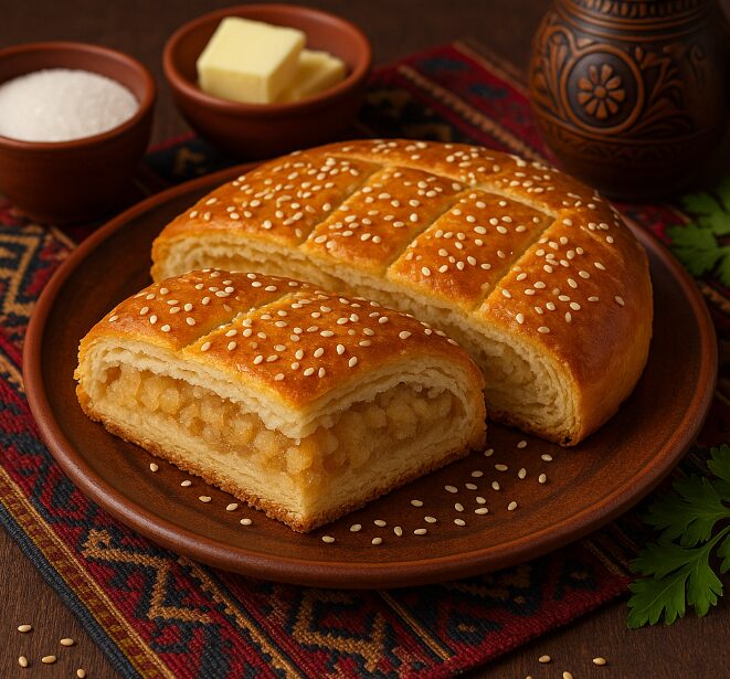 Гата — сдобная лепёшка с начинкой