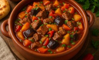 Гювеч — тушёное мясо с овощами