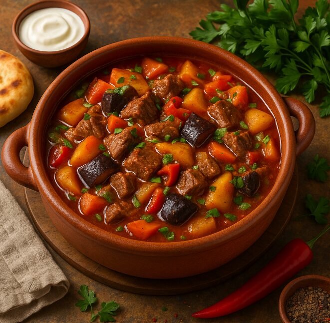 Гювеч — тушёное мясо с овощами