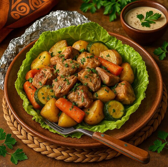 Ханги — мясо и овощи, запечённые в земле