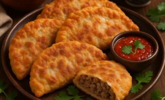 Хуушуур — жареные плоские пирожки с мясом