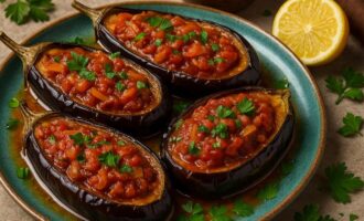 Имам баялды — баклажаны, запечённые с луком и томатами