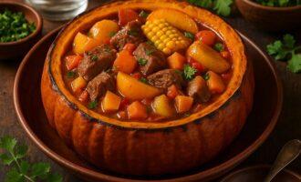 Карбонада — тушёное мясо с овощами и фруктами