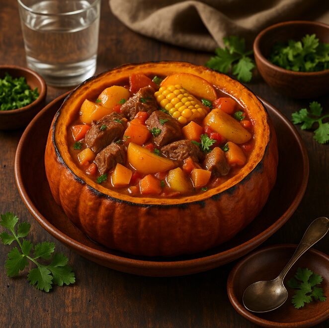 Карбонада — тушёное мясо с овощами и фруктами