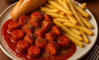 Кари-вурст — колбаски с томатно-карри соусом