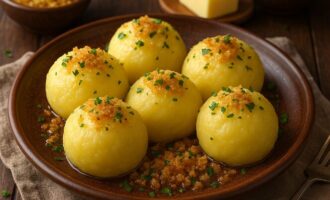 Картофельные кнедли (Kartoffelknödel) — гарнир из немецкой кухни