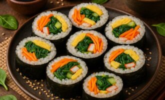 Кимбап — роллы с рисом и овощами
