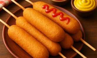 Кукурузные собаки — хрустящий перекус на палочке