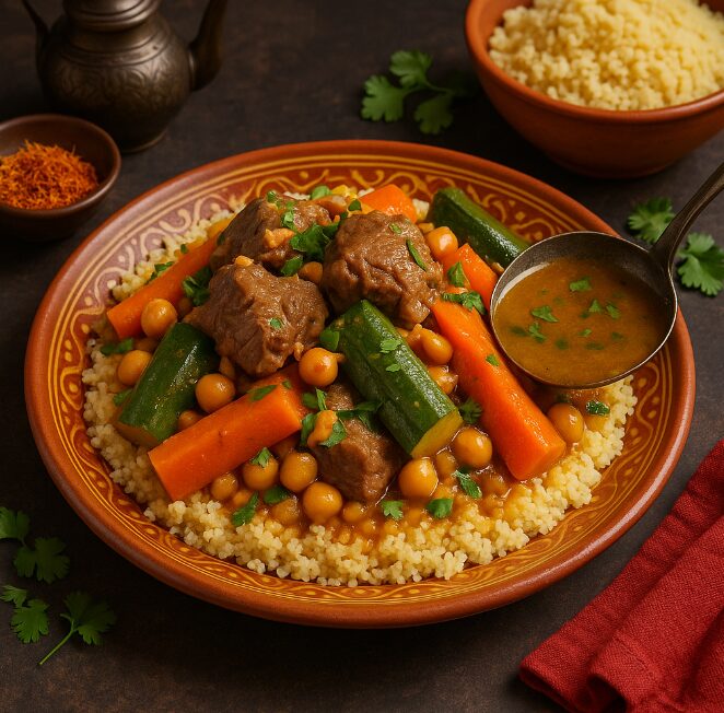 Кускус с бараниной (Couscous marocain) — ароматное блюдо марокканской кухни
