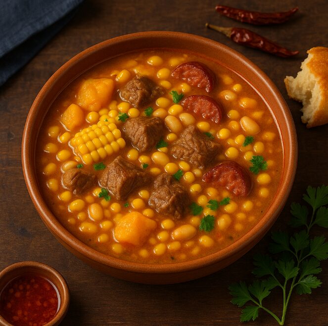 Локро — сытный суп с кукурузой, фасолью и мясом