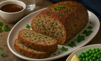 Мясной рулет с зеленью