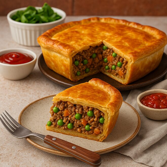 Пирог с мясом и горохом — сытное блюдо австралийской кухни