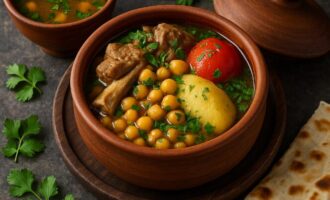 Пити — тушёное мясо с овощами и горохом