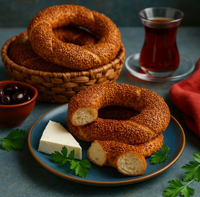 Симит — круглый бублик в кунжуте