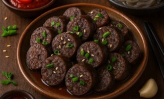 Сундэ — кровяная колбаса с лапшой
