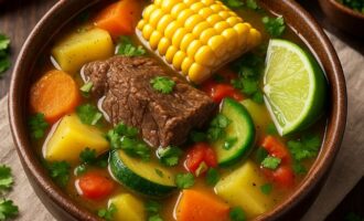 Суп «Калдо де рес» - говяжий бульон с овощами и лаймом