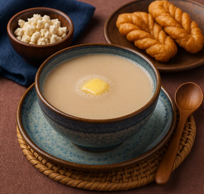 Сутэй цай — солёный зелёный чай с молоком