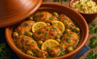 Тажин с курицей и лимонами - блюдо марокканской кухни