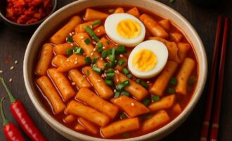 Ттокпокки — рисовые палочки в остром соусе