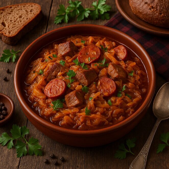 Бигос — наваристое блюдо с капустой и мясом