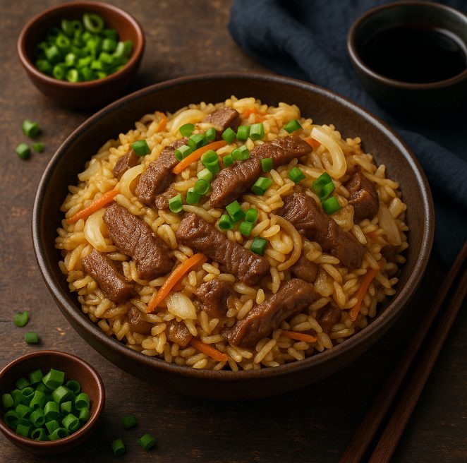 Будаатай хуурга — жареный рис с мясом