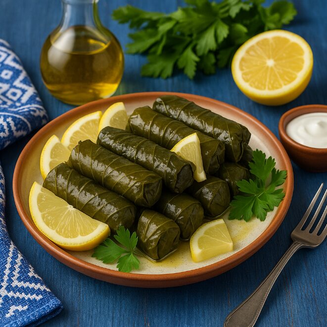 Долмадакия - виноградные листья с рисом