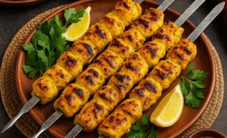 Джудже кебаб — куриные кусочки в маринаде