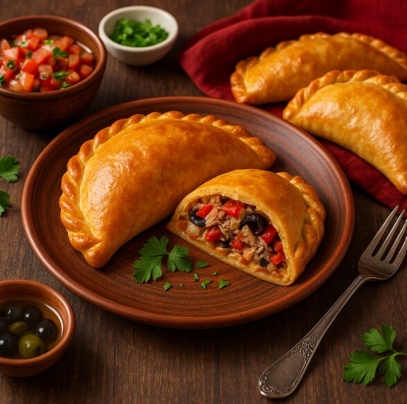 Эмпанада - пирог с начинкой из тунца, мяса или овощей