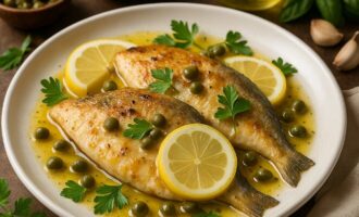 Филе дорадо с лимоном и каперсами