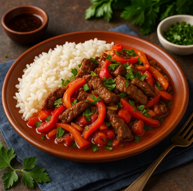 Калала — мясные кусочки с рисом и овощами