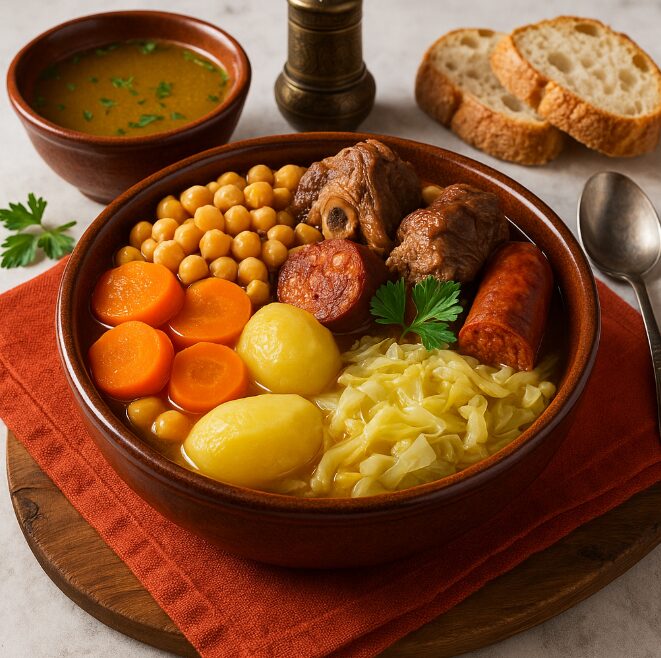 Кокидо мадриленьо – рагу из нута, мяса и овощей