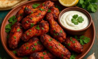 Куриные крылышки с хариссой