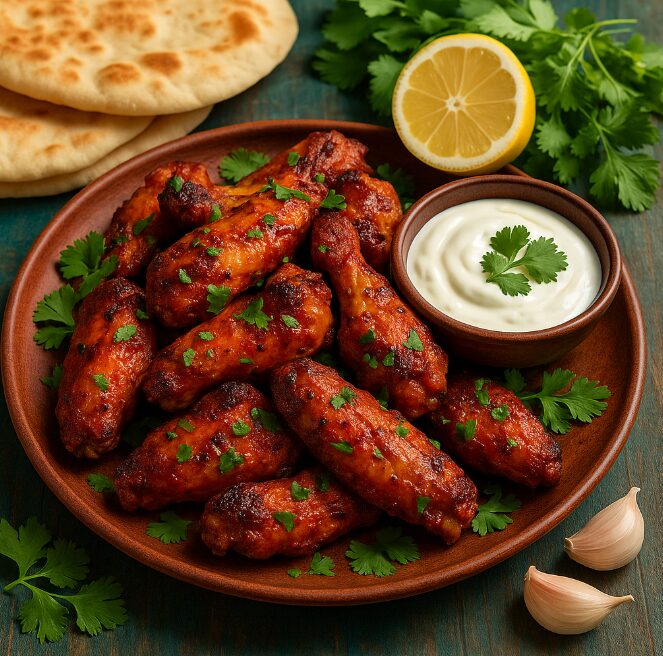 Куриные крылышки с хариссой