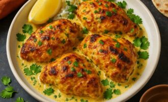 Курица с молотыми специями и йогуртом