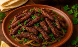 Лахма Машвия — жареное мясо со специями