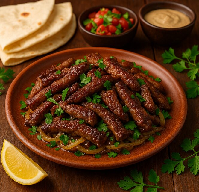 Лахма Машвия — жареное мясо со специями