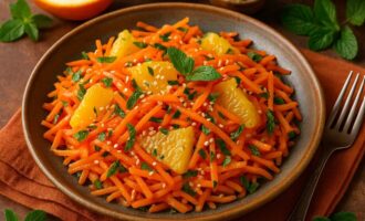Морковный салат с апельсином